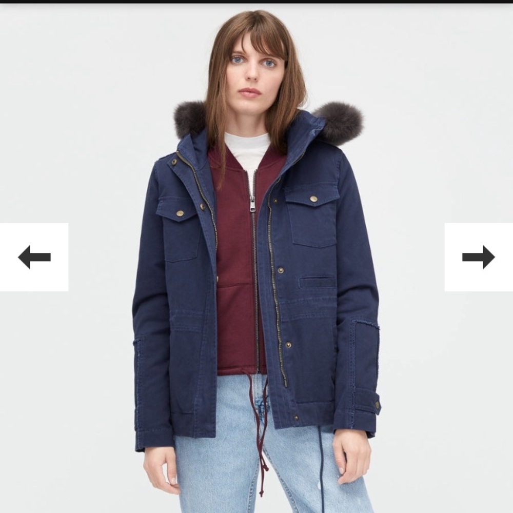 NWT UGG Convertible Field Parka Navy - Picture 1 of 8